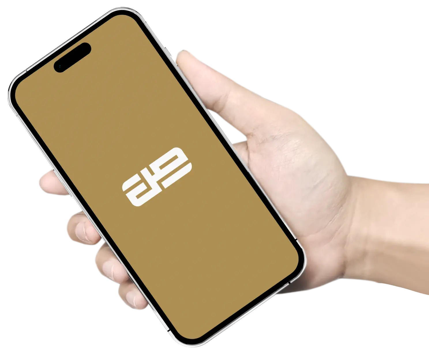 A hand holding a phone